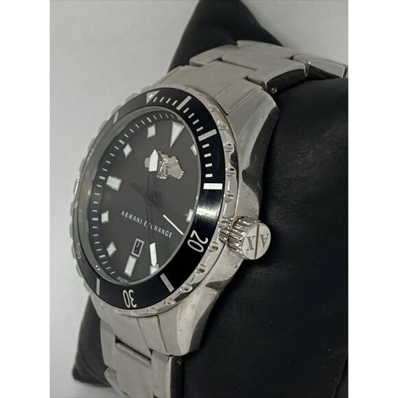 Armani Exchange AR-1709 Men Stainless Steel Analog Black Dial Quartz Watch JK231 - Picture 4 of 12